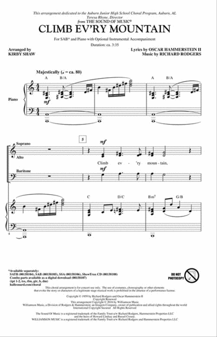Climb Ev'ry Mountain Climb Ev'ry Mountain 3-Part scores gallery preview page 2