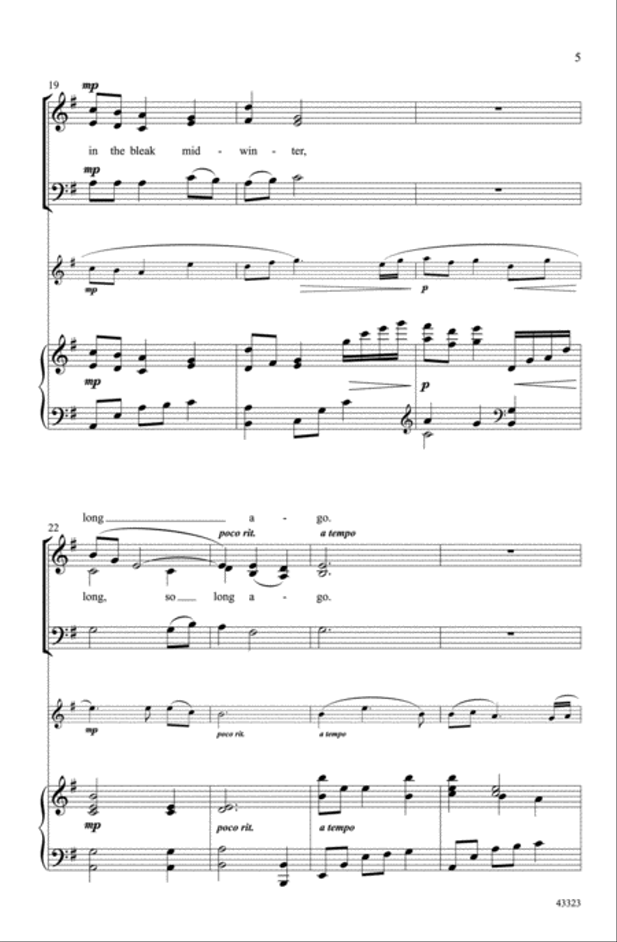 A Midwinter Carol Choir scores gallery preview page 4