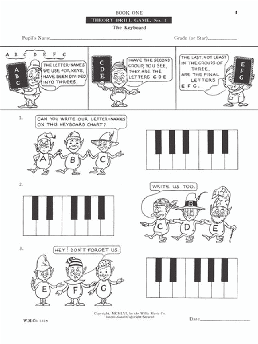 Theory Drill Games - Book 1 Piano Method scores gallery preview page 3