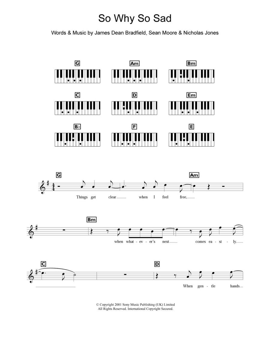 So Why So Sad Piano Solo scores gallery preview page 1