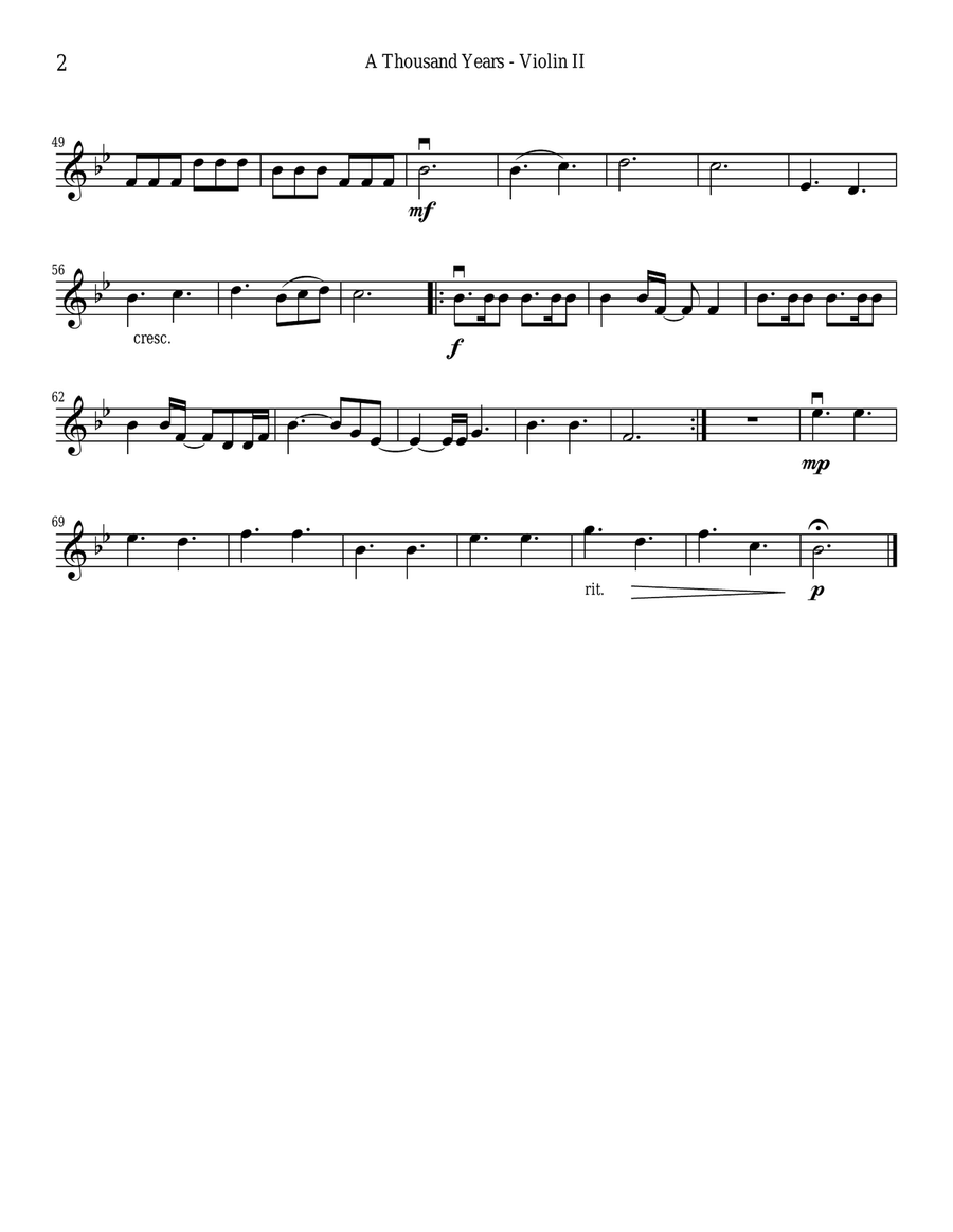 A Thousand Years String Quartet scores gallery preview page 4