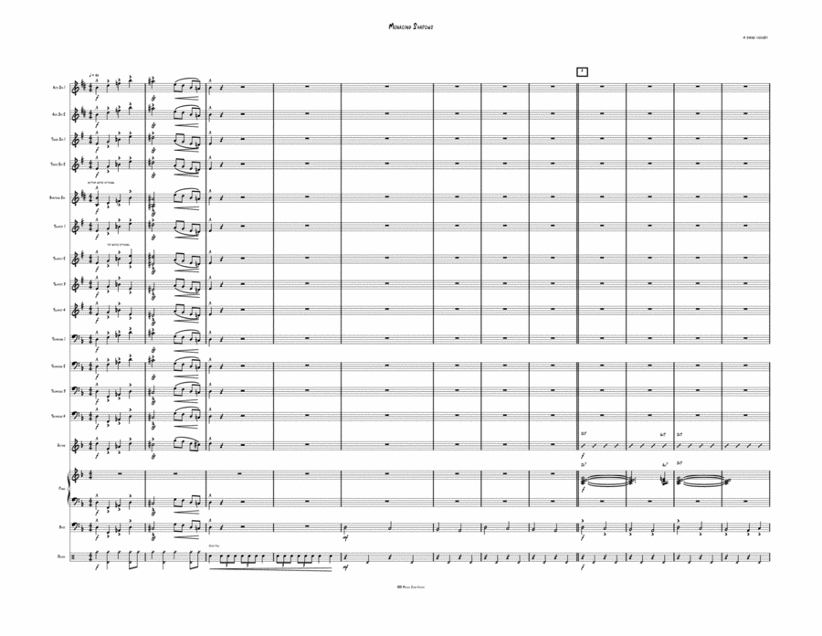Menacing Shadows Menacing Shadows Jazz Ensemble scores gallery preview page 1
