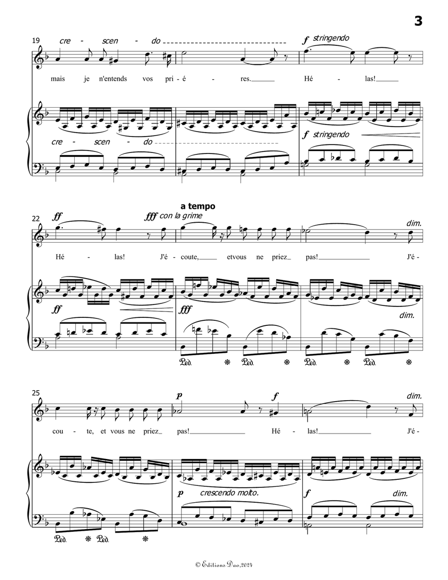 Vous Ne Priez Pas, by Bizet, in d minor Voice scores gallery preview page 5