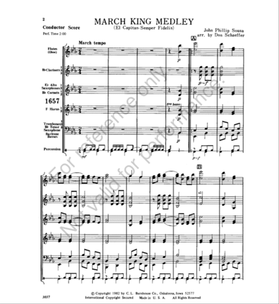 March King Medley March King Medley Concert Band scores gallery preview page 2
