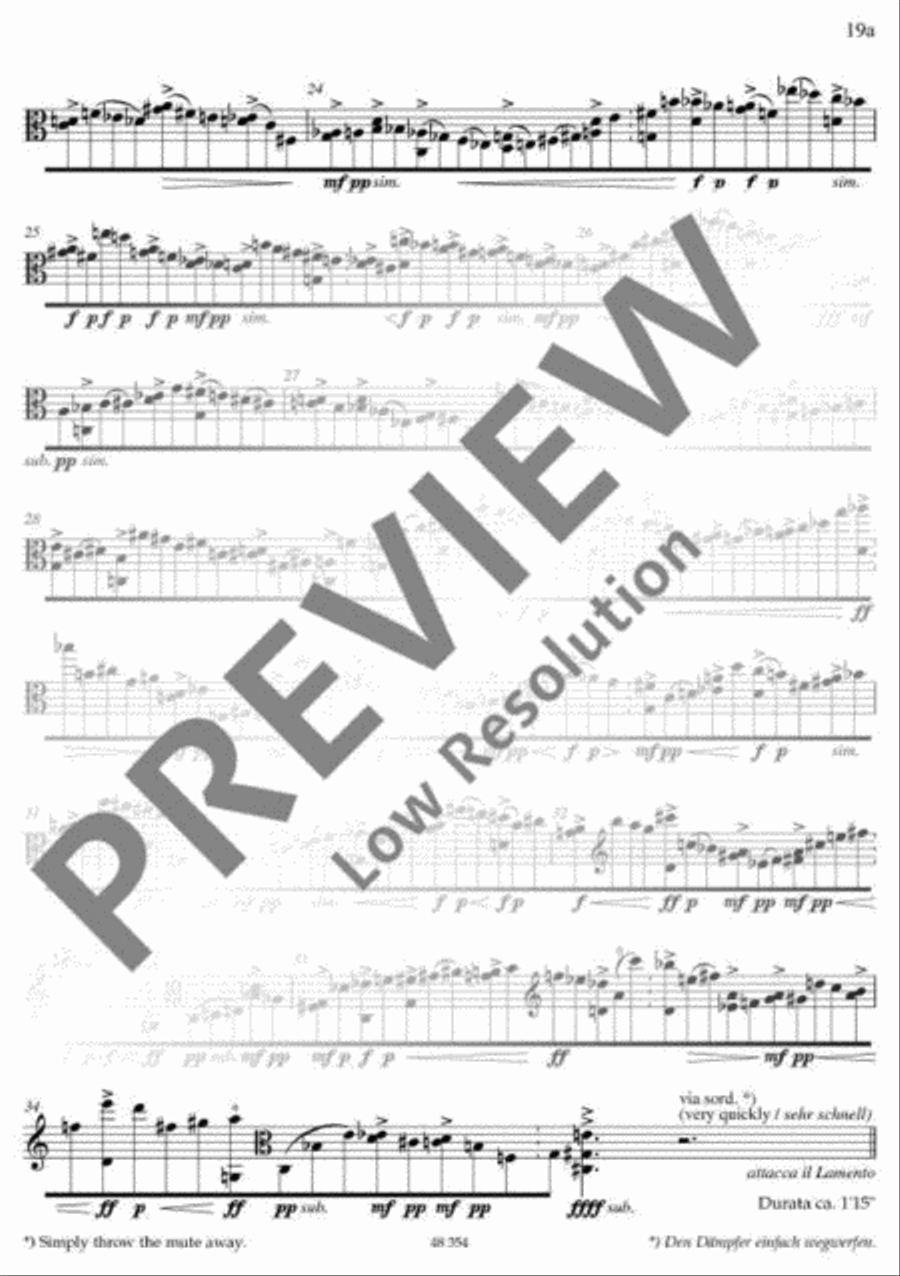 Sonata Sonata Viola Solo scores gallery preview page 19