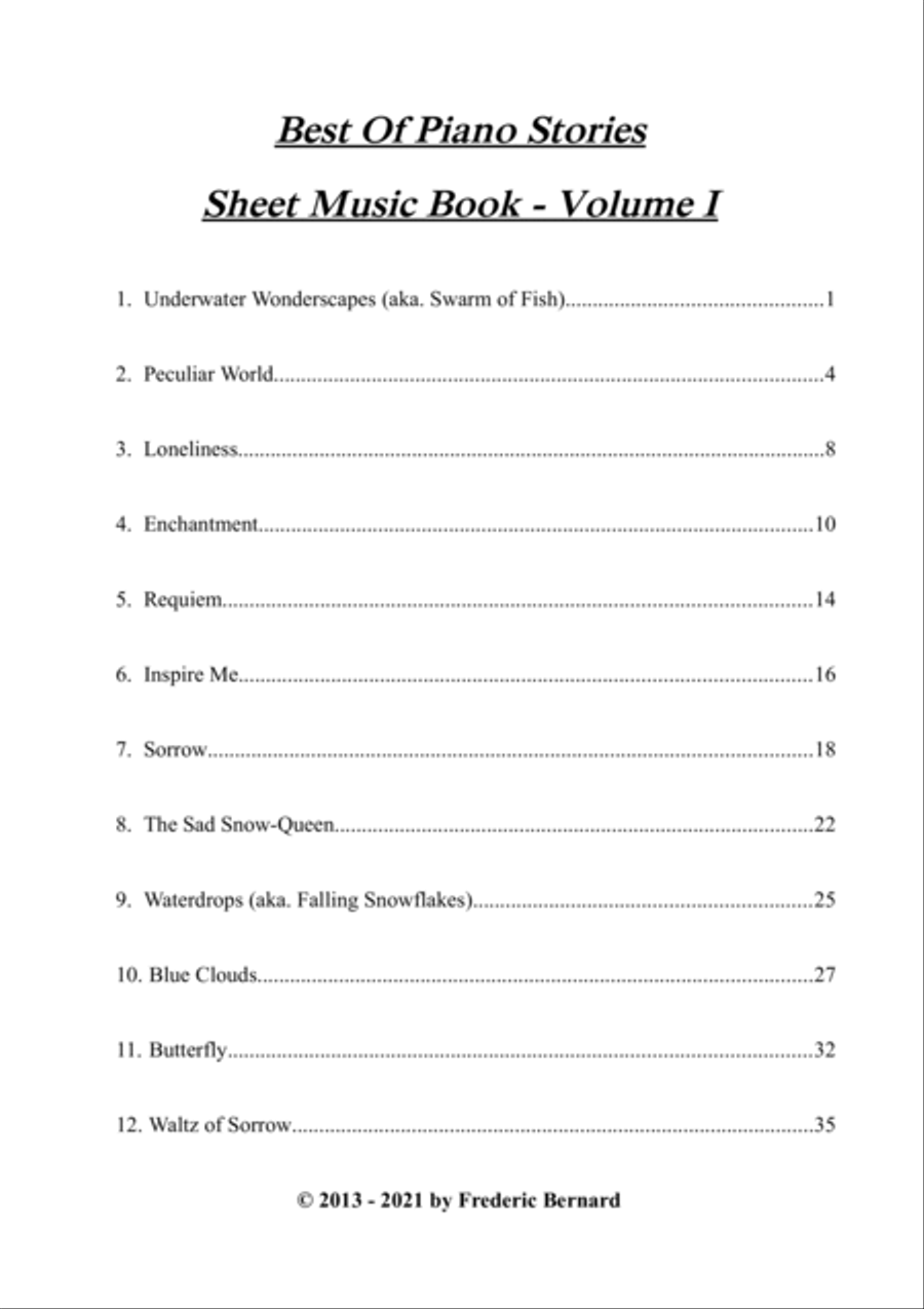 Best Of Piano Stories, Sheet Music Book - Volume I (New Age Piano Solo PianoPassion) Easy Piano scores gallery preview page 2