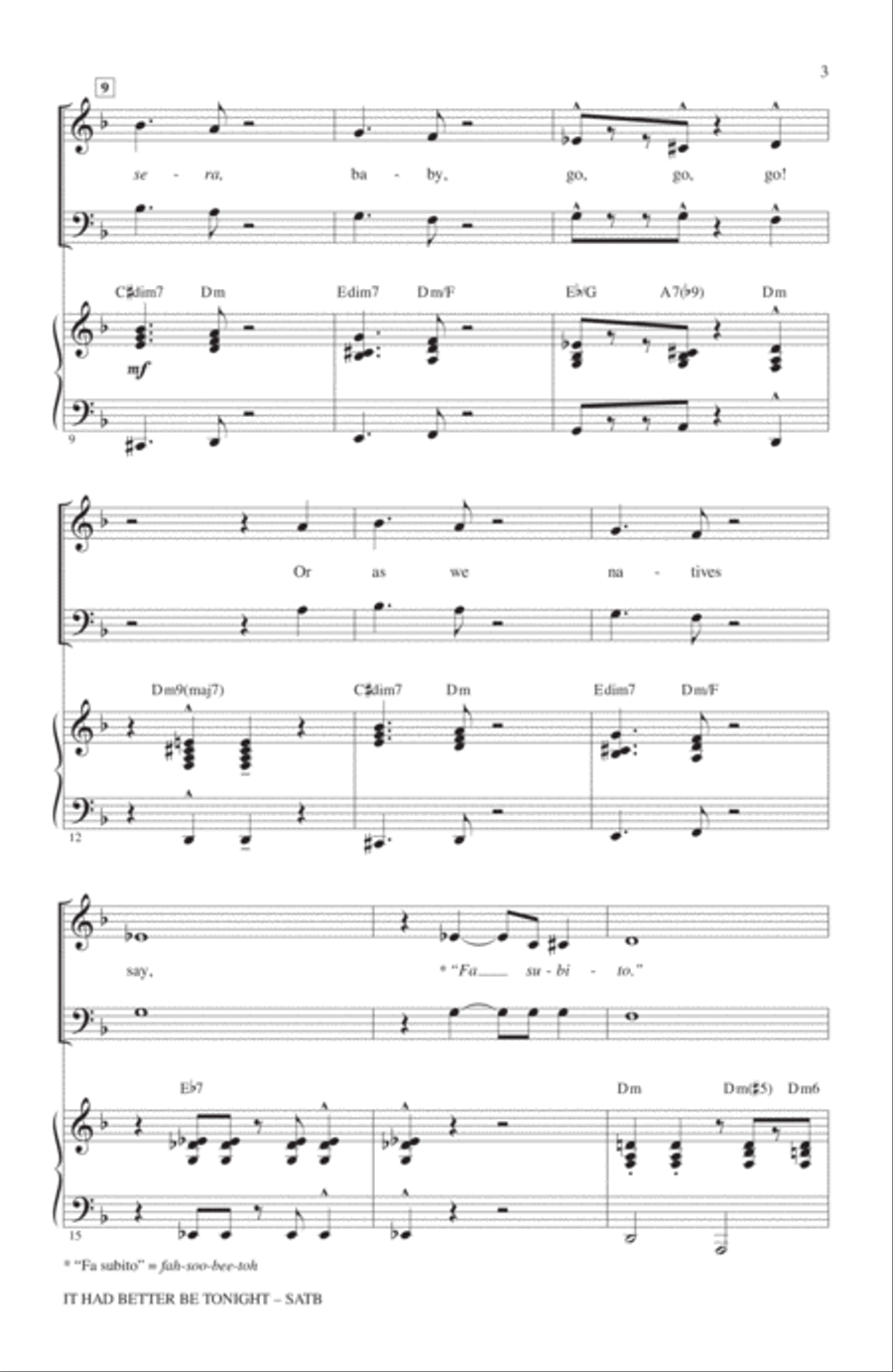 It Had Better Be Tonight 4-Part scores gallery preview page 2