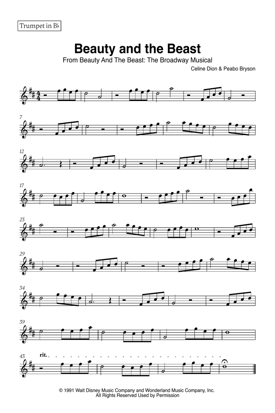Beauty And The Beast Bassoon scores gallery preview page 4
