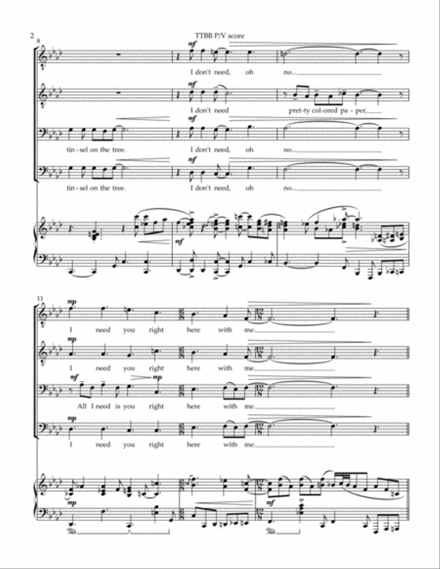 The Gift of Your Love TTBB scores gallery preview page 2