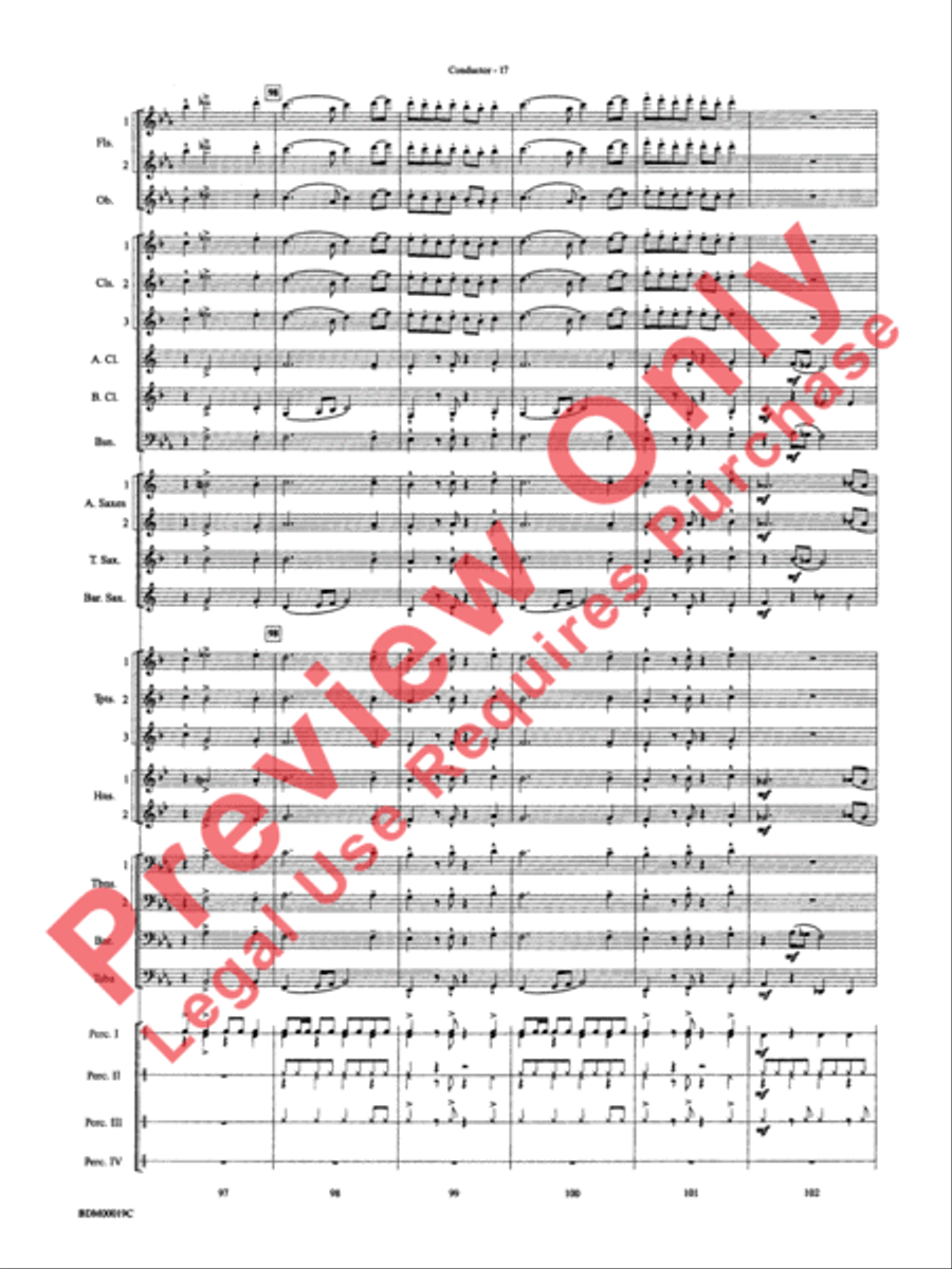 Carnaval de Brasil Concert Band scores gallery preview page 19