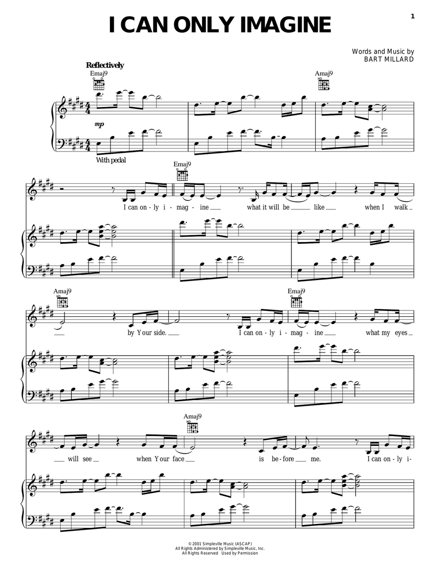 I Can Only Imagine Guitar scores gallery preview page 1