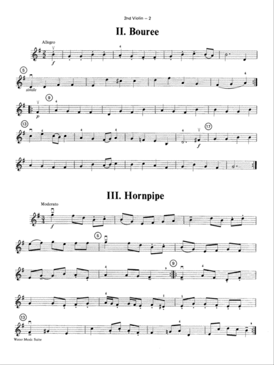 Water Music Suite: 2nd Violin String Orchestra scores gallery preview page 2