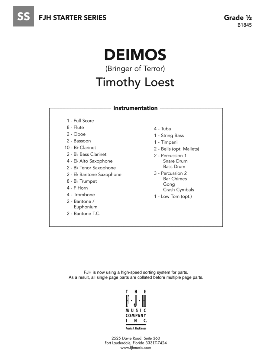 Deimos (Bringer of Terror): Score Concert Band scores gallery preview page 1