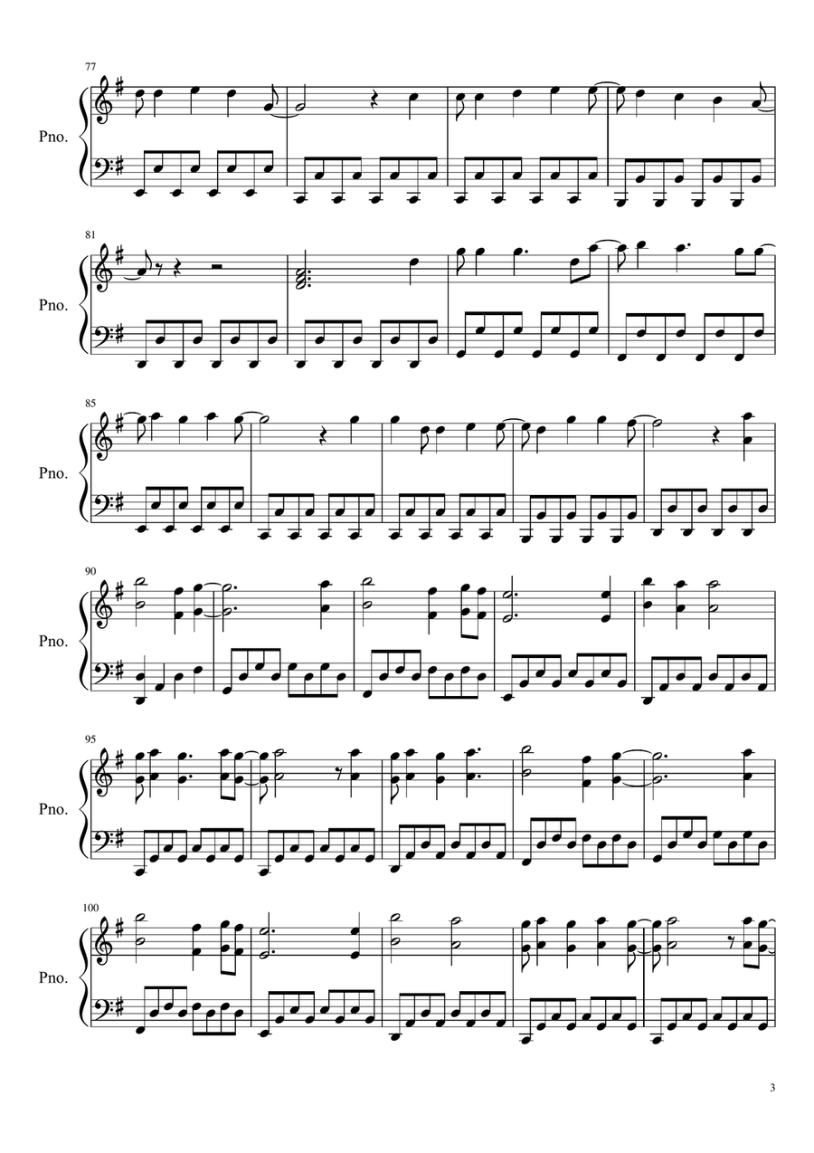 Welcome to the Black Parade Easy Piano scores gallery preview page 3