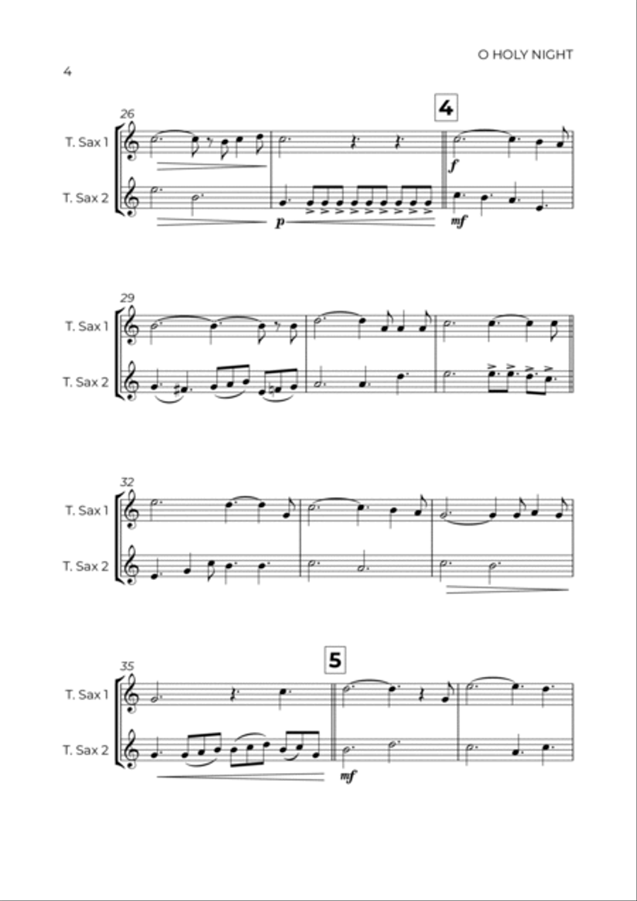 O Holy Night O Holy Night Woodwind Duet scores gallery preview page 4