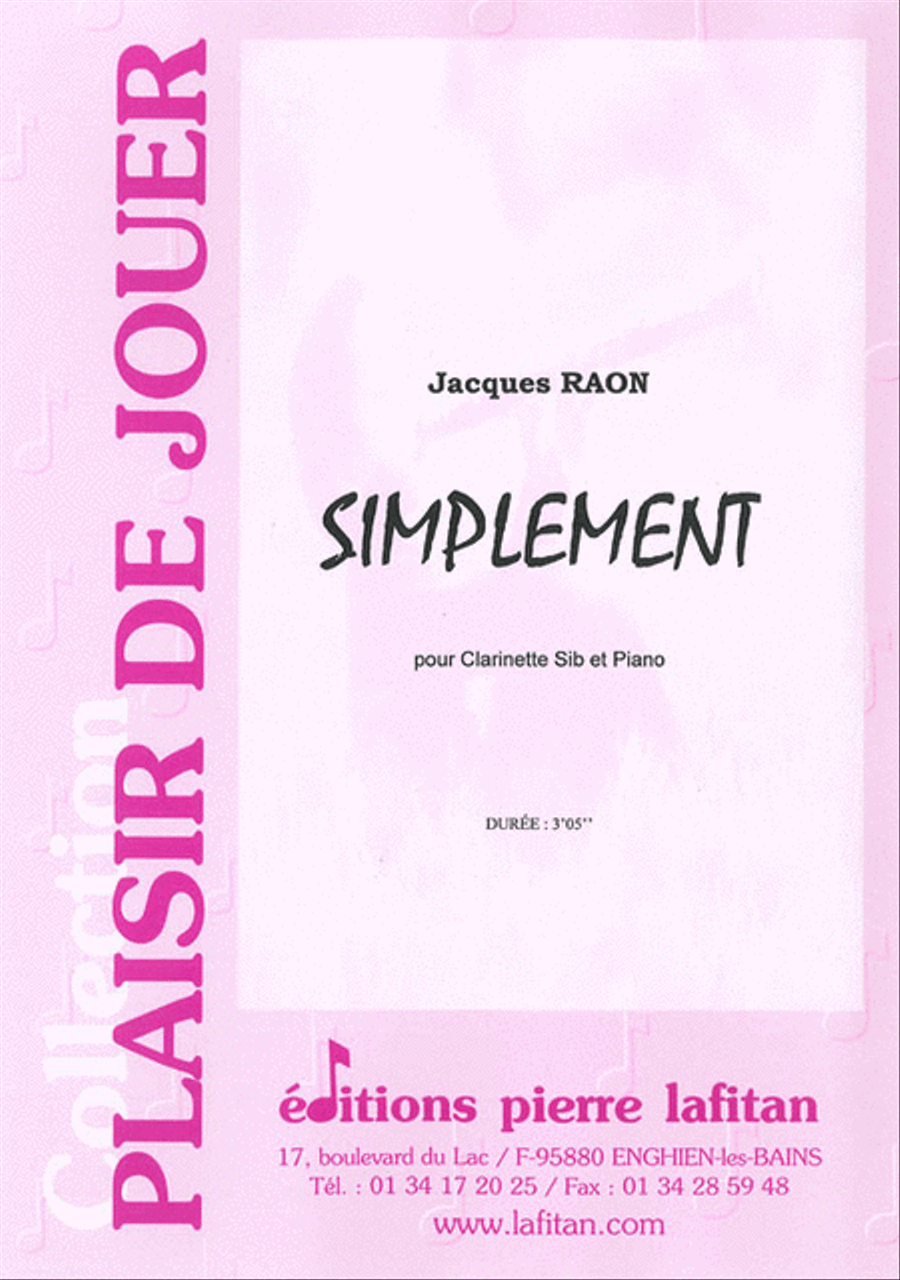 Simplement Clarinet Solo scores gallery preview page 1