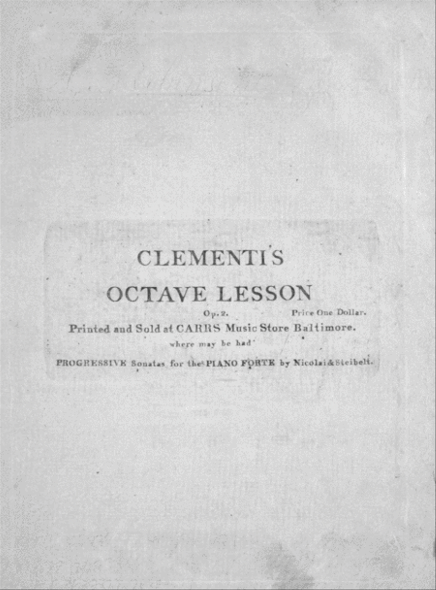 Clementi's Octave Lesson, Op. Piano Solo scores gallery preview page 1