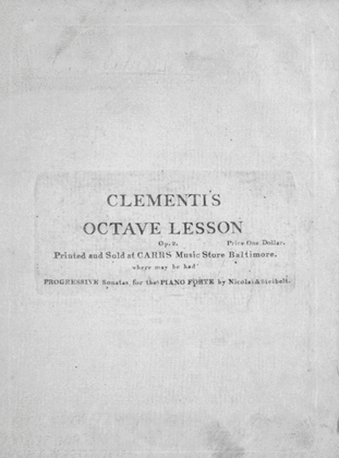 Clementi's Octave Lesson, Op.