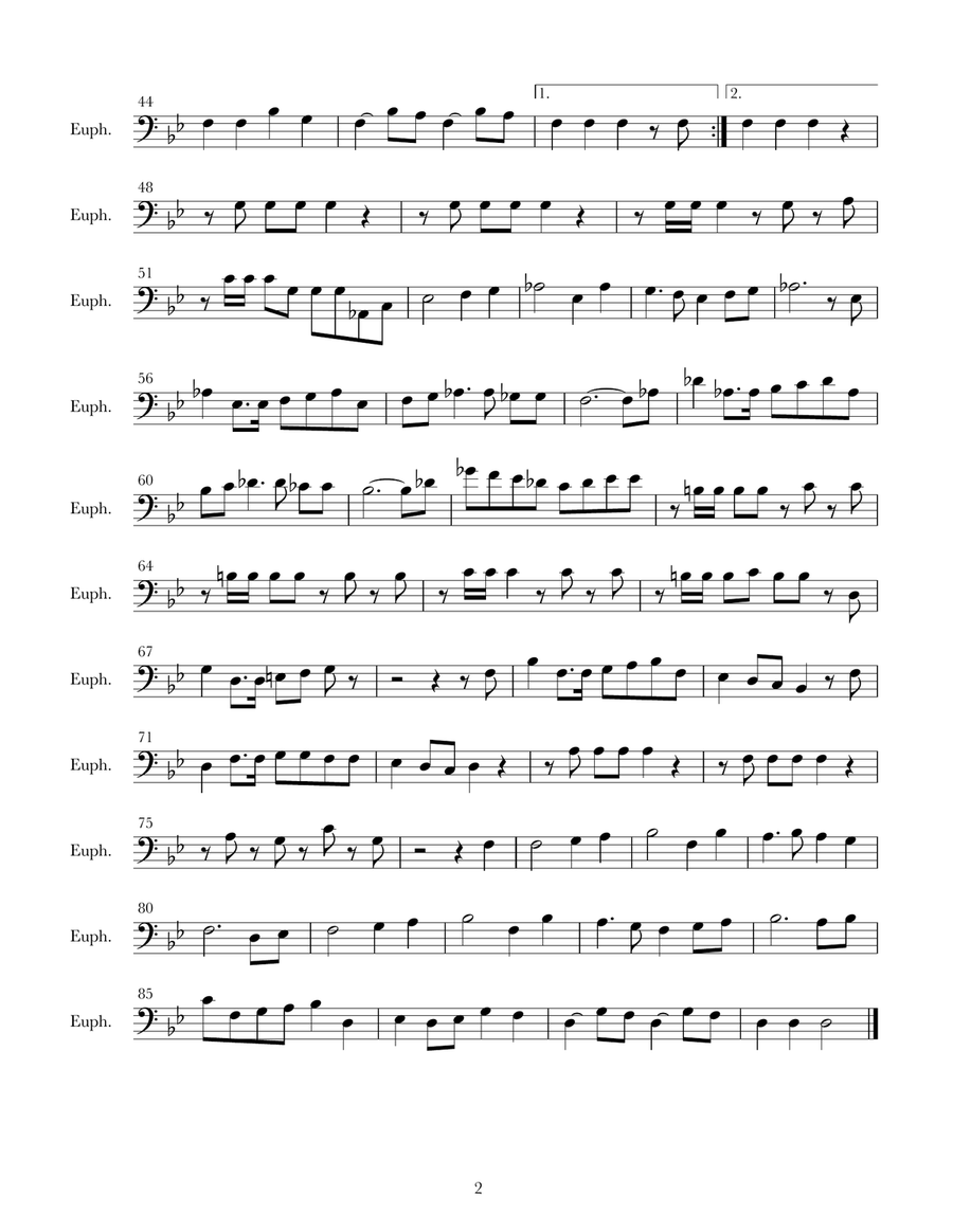 Sounds of Praise (Church Sonata for Tuba Quartet) Tuba Quartet scores gallery preview page 5