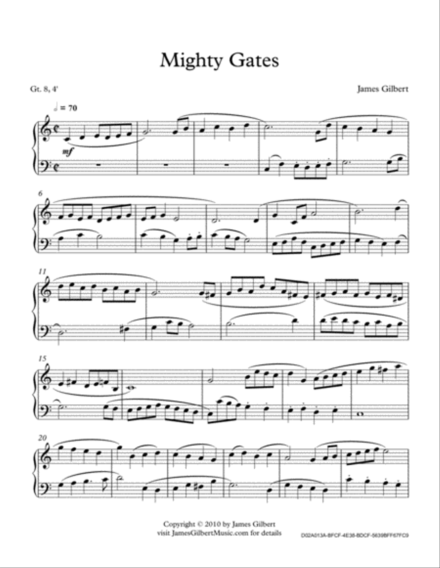 Mighty Gates Organ Solo scores gallery preview page 2