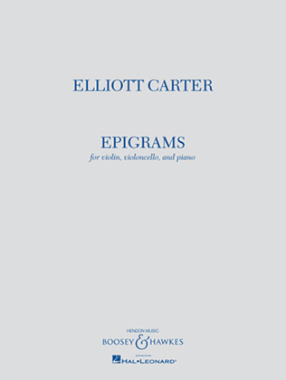 Book cover for Elliott Carter - Epigrams