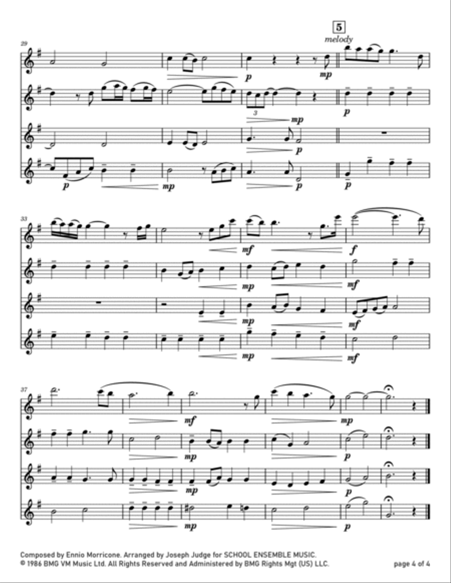 Gabriel's Oboe Woodwind Ensemble scores gallery preview page 4