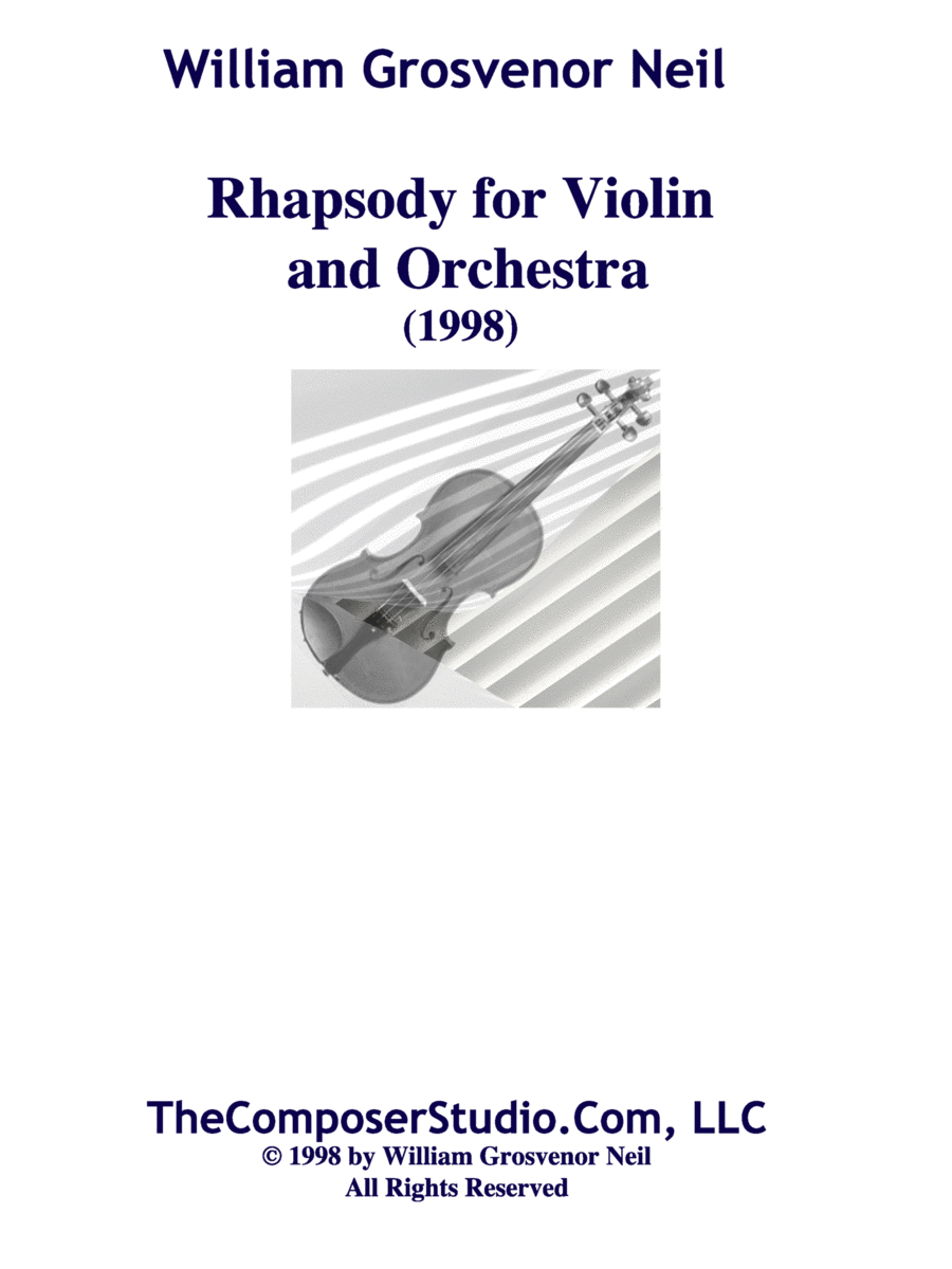 Rhapsody for Violin and Orchestra Full Orchestra scores gallery preview page 1