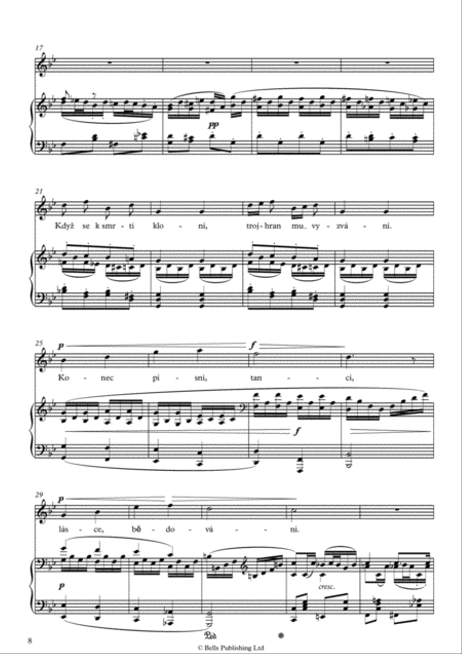 Aj! Kterak trojhranec muj, Op. 55 No. 2 (Original key. G minor) Voice Solo scores gallery preview page 2