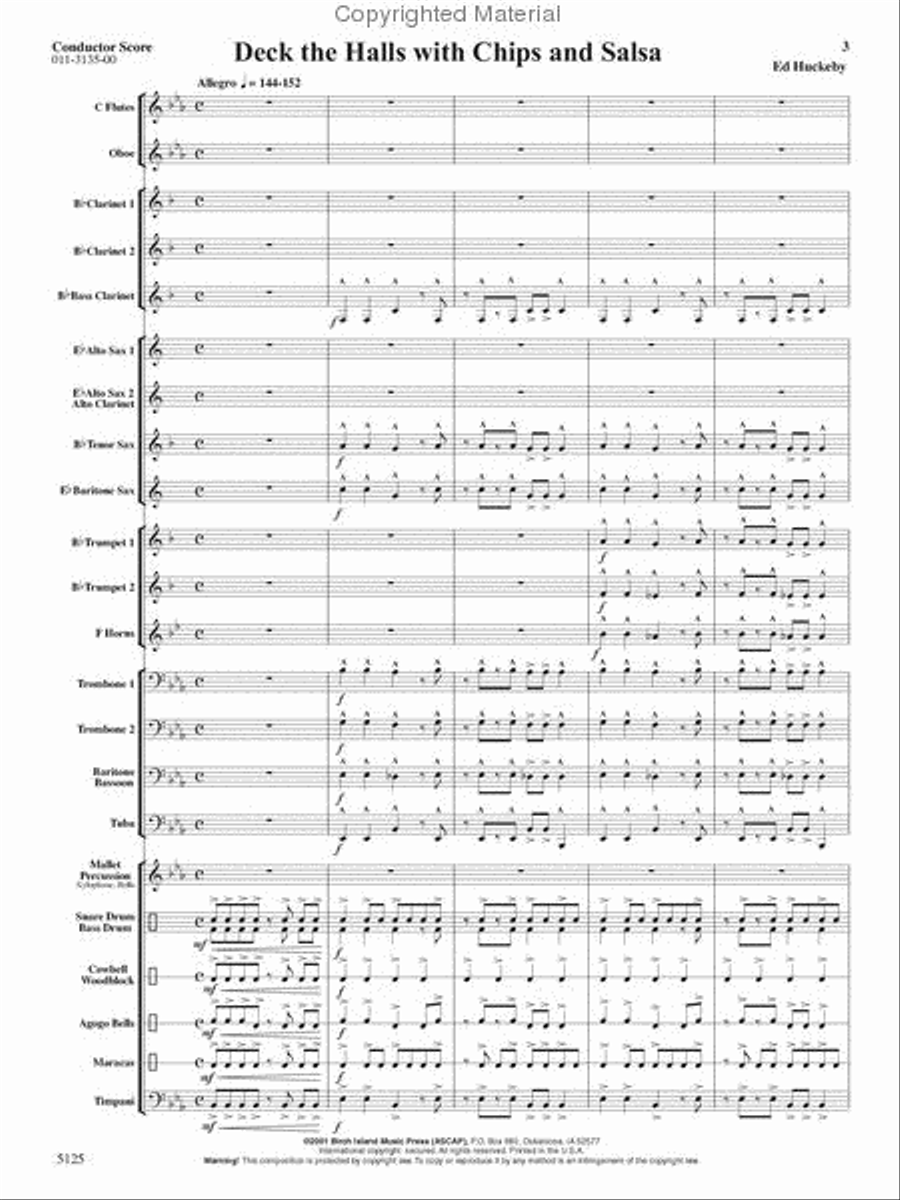 Deck the Halls With Chips and Salsa Concert Band scores gallery preview page 2