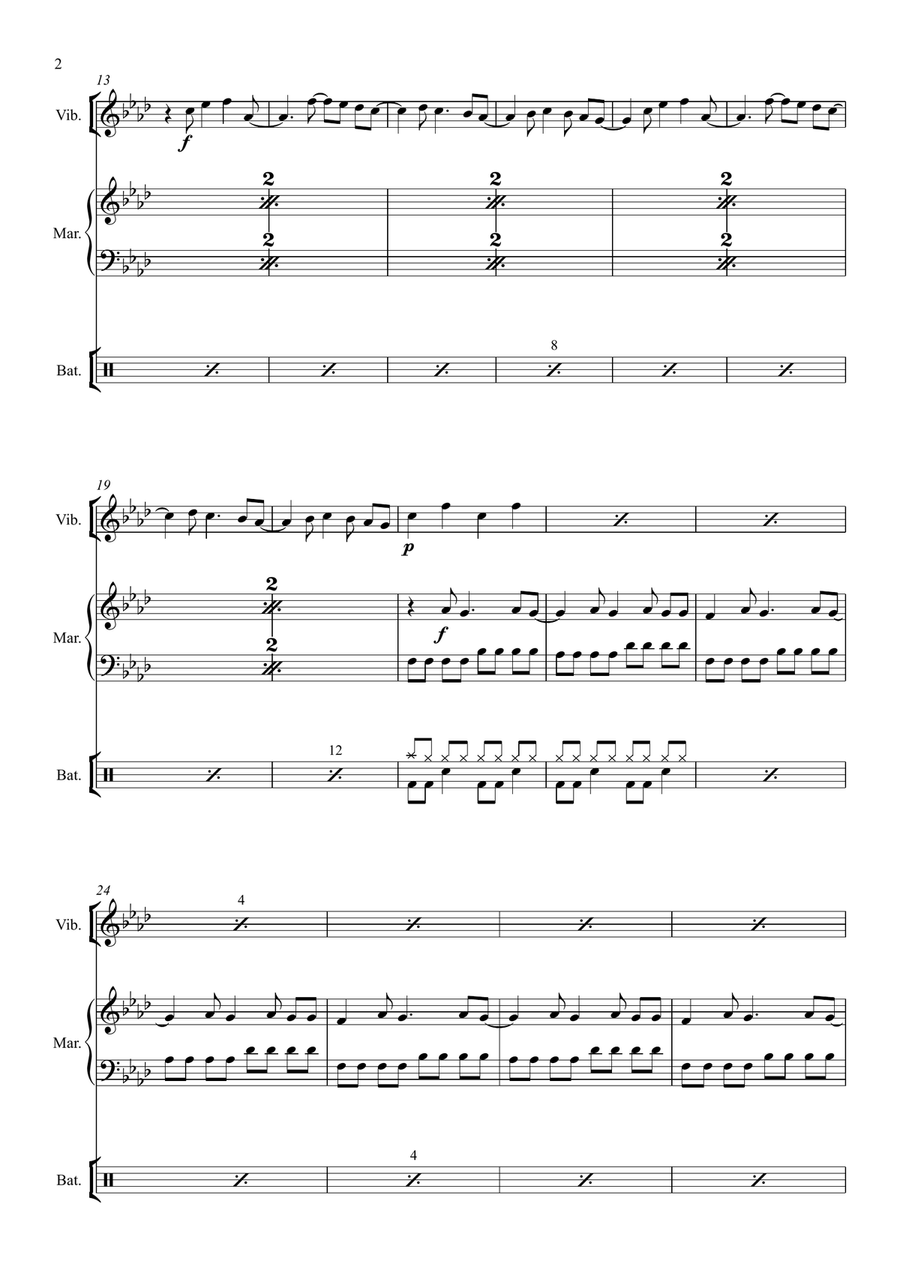 Smells Like Teen Spirit Percussion Ensemble scores gallery preview page 4