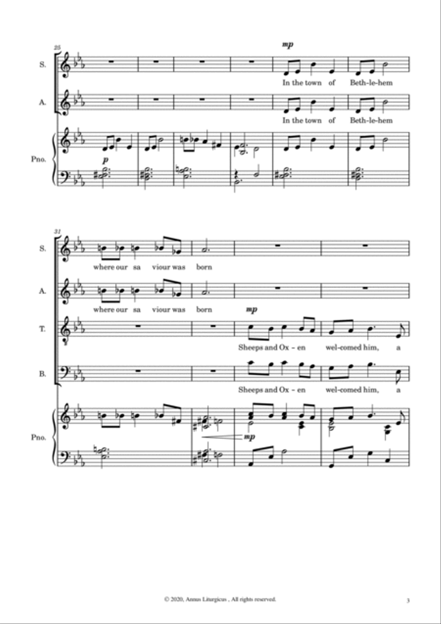 Sleep my little child 4-Part scores gallery preview page 5