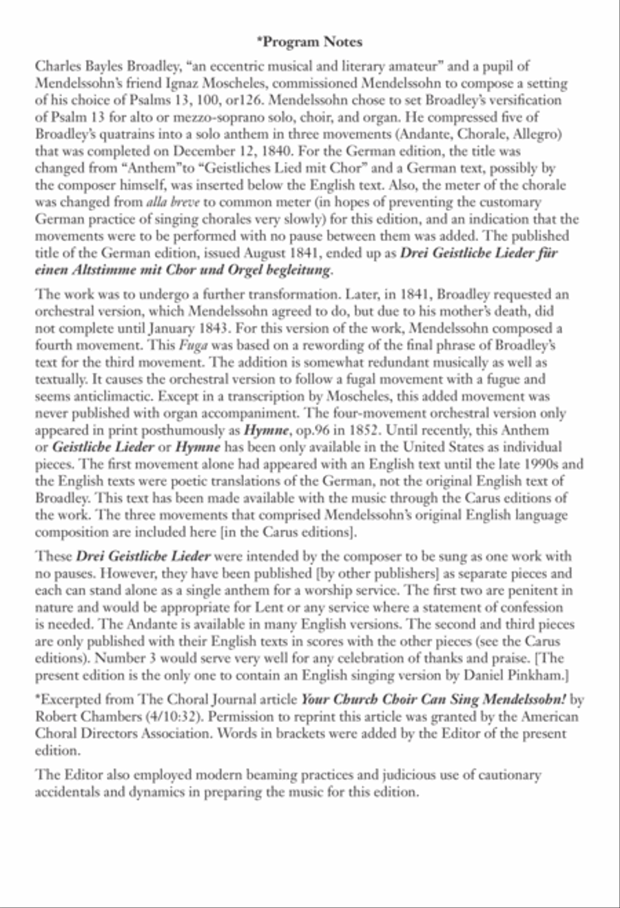 Drei Geistliche Lieder (Three Sacred Songs) 4-Part scores gallery preview page 2