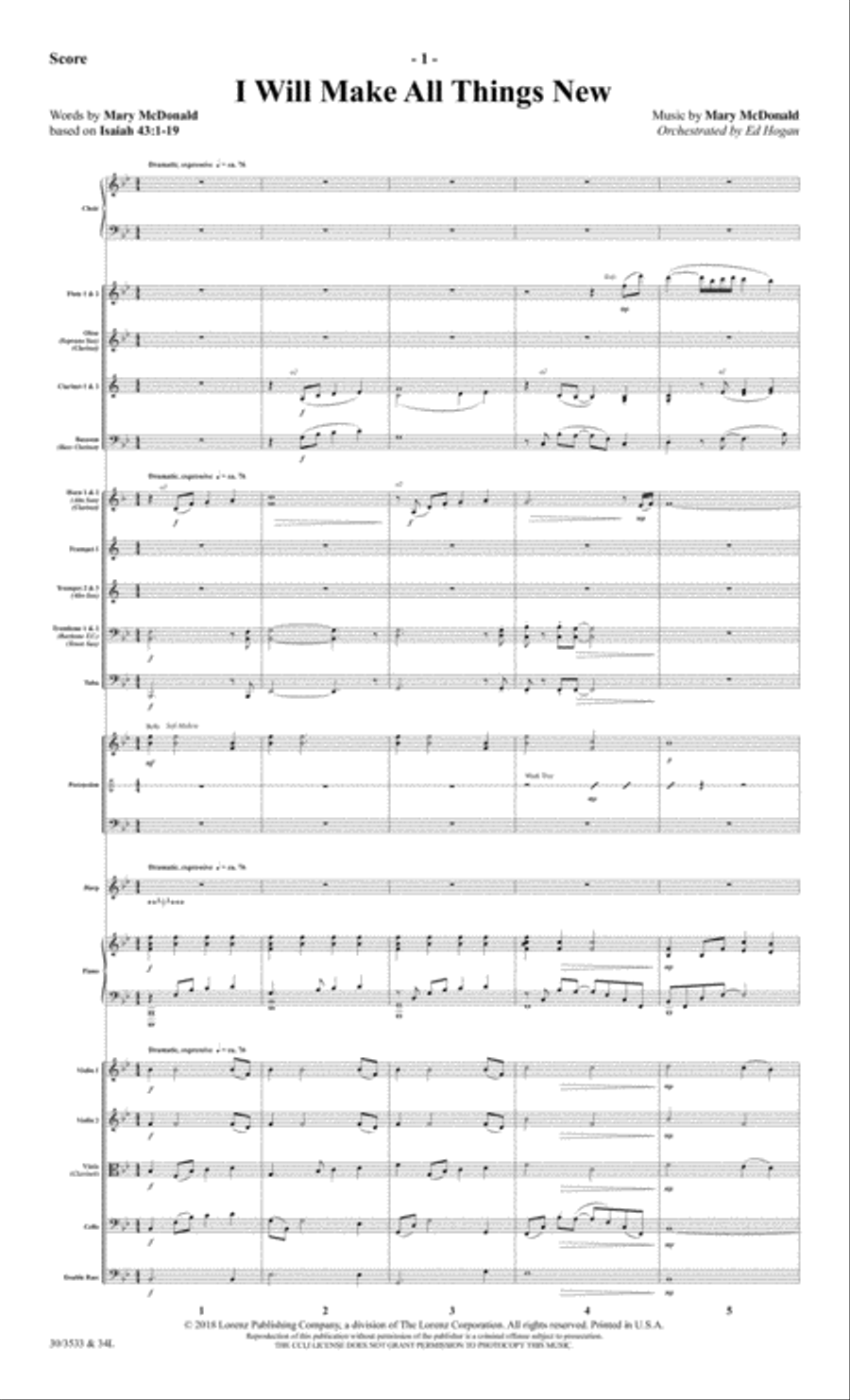I Will Make All Things New - Orchestral Score and CD with Printable Parts Choir scores gallery preview page 3