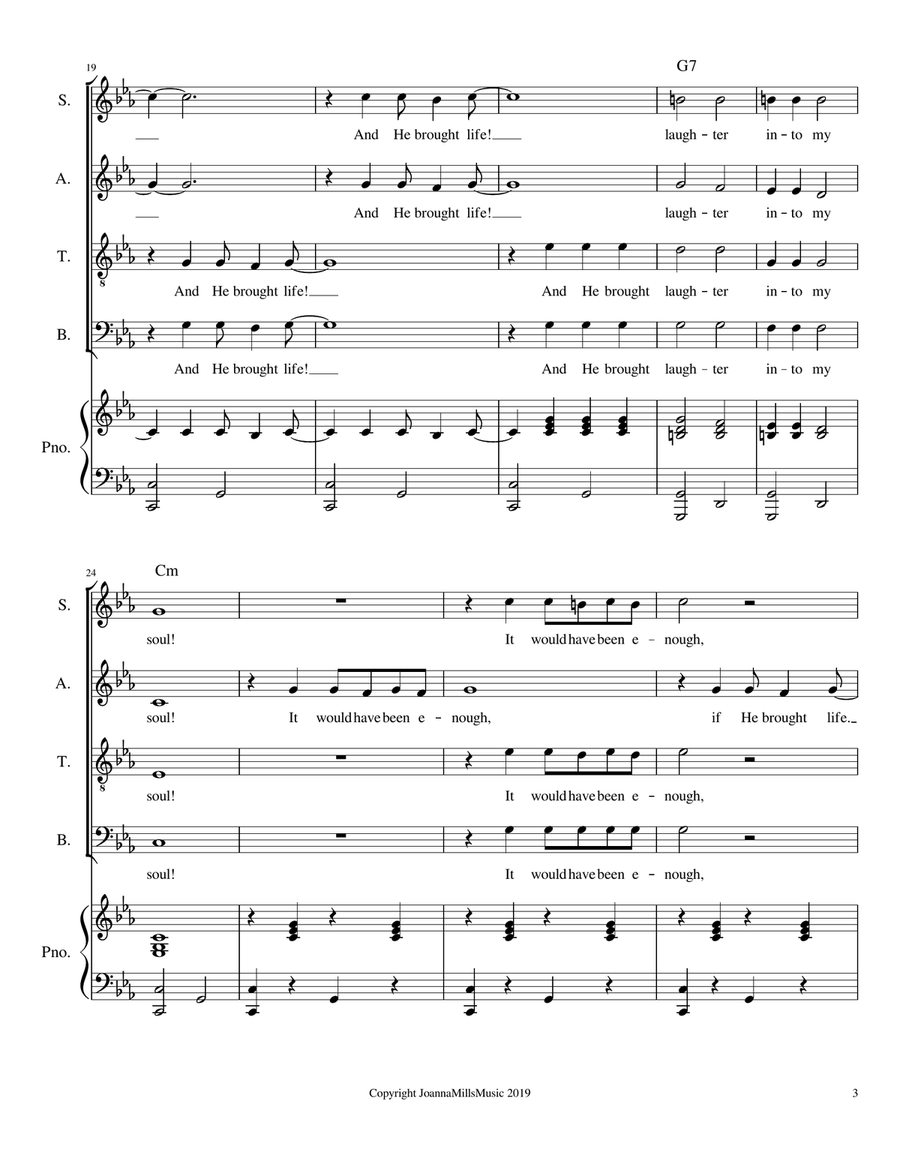 Come, Let Us Sing (Let Us Rejoice) SATB Divisi scores gallery preview page 3