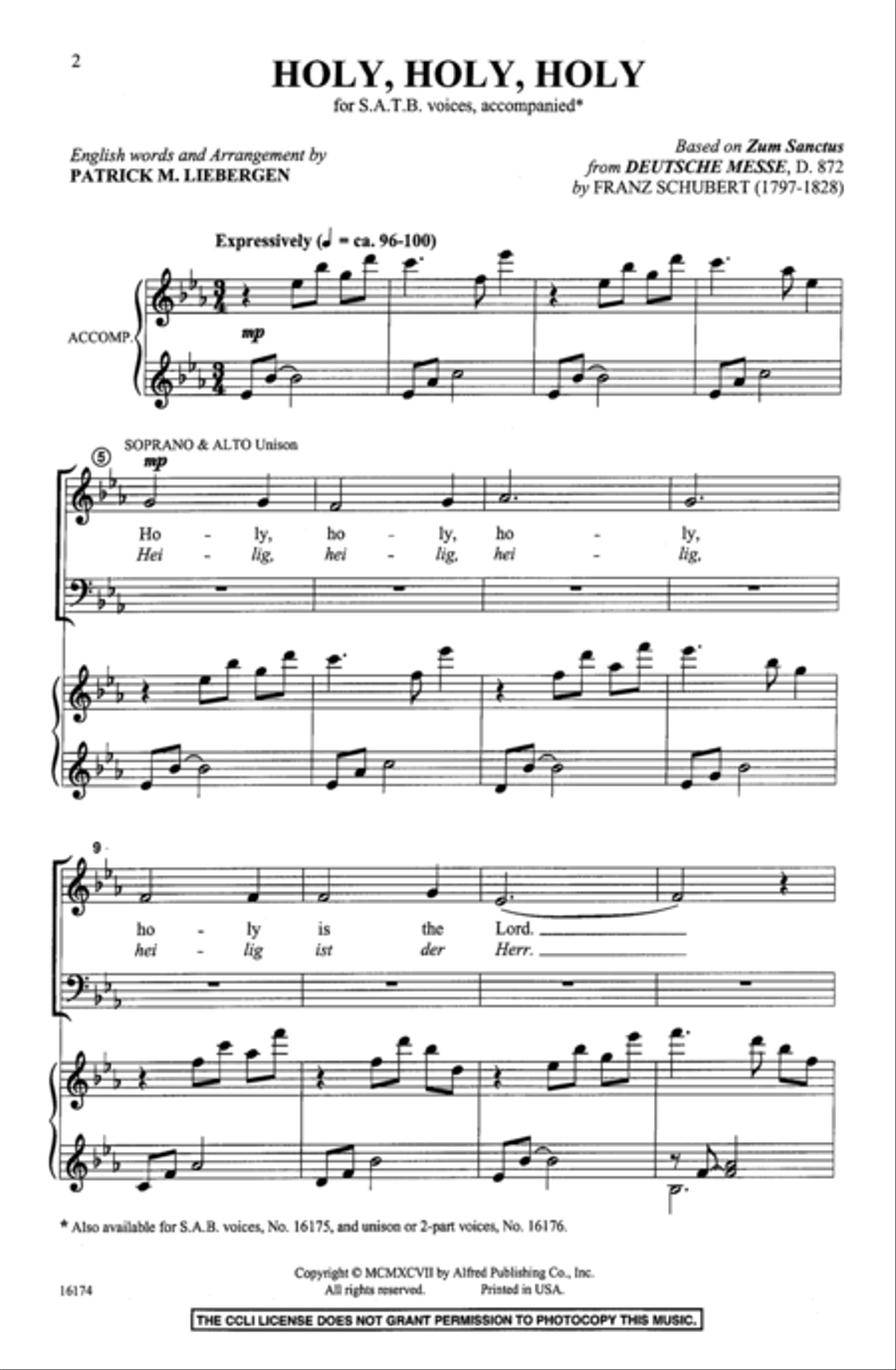 Holy, Holy, Holy Holy, Holy, Holy 4-Part scores gallery preview page 2