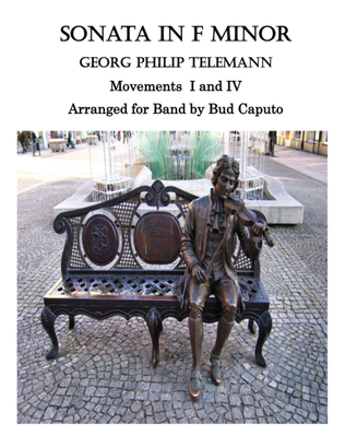 Book cover for Telemann Sonata for Band Score and Woodwind Parts