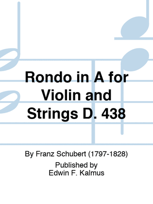 Book cover for Rondo in A for Violin and Strings D. 438
