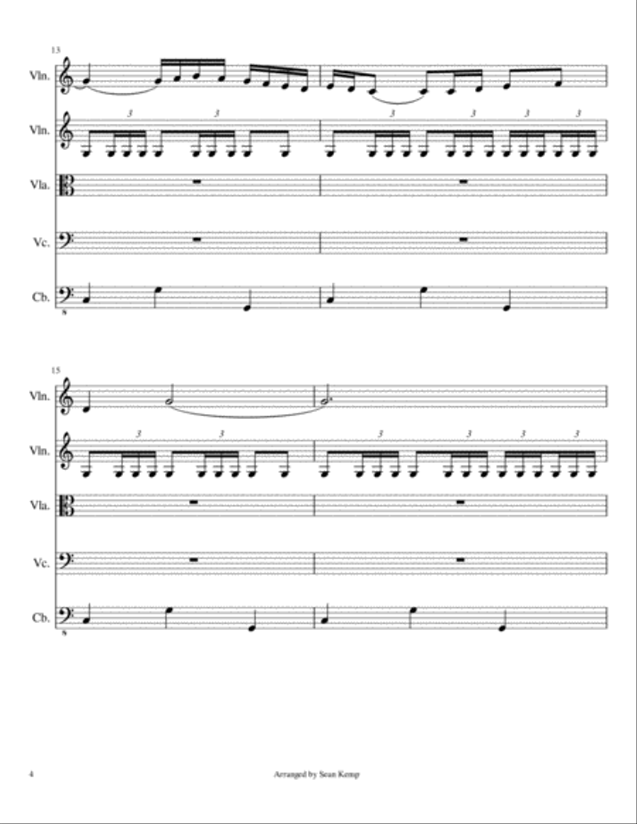 Bolero arranged for String Quintet String Quintet scores gallery preview page 4