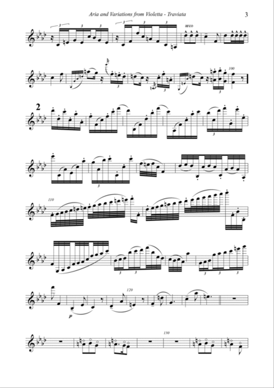 Ah, fors’è lui - Violin solo part Chamber Music scores gallery preview page 3