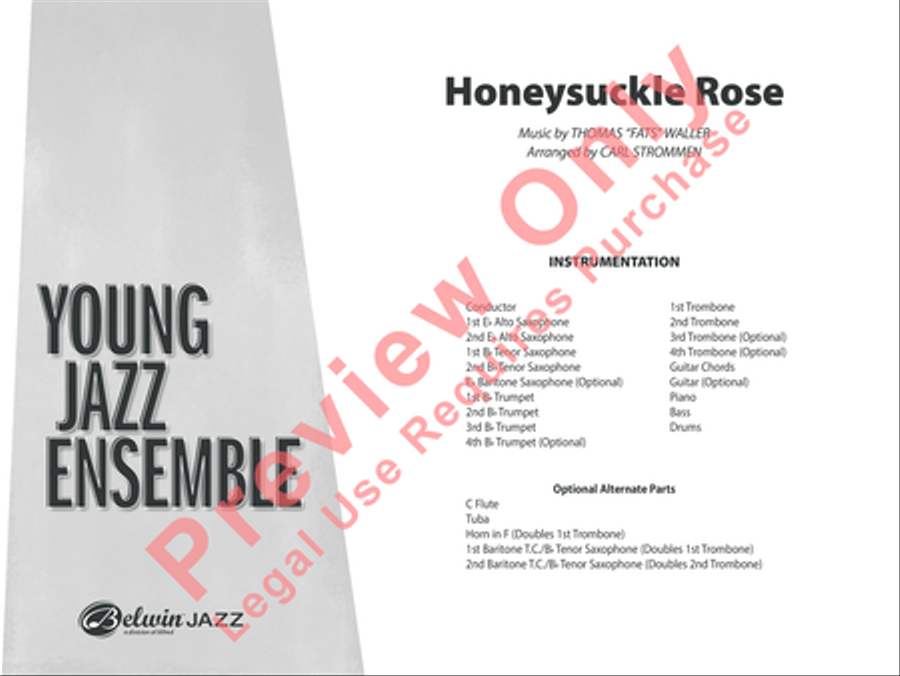 Honeysuckle Rose Jazz Ensemble scores gallery preview page 2