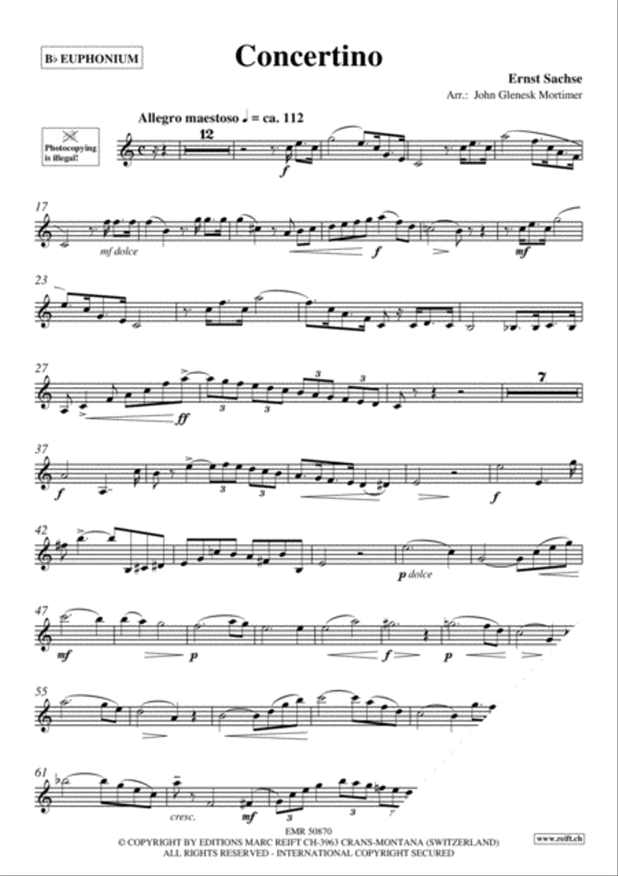 Concertino Euphonium scores gallery preview page 3