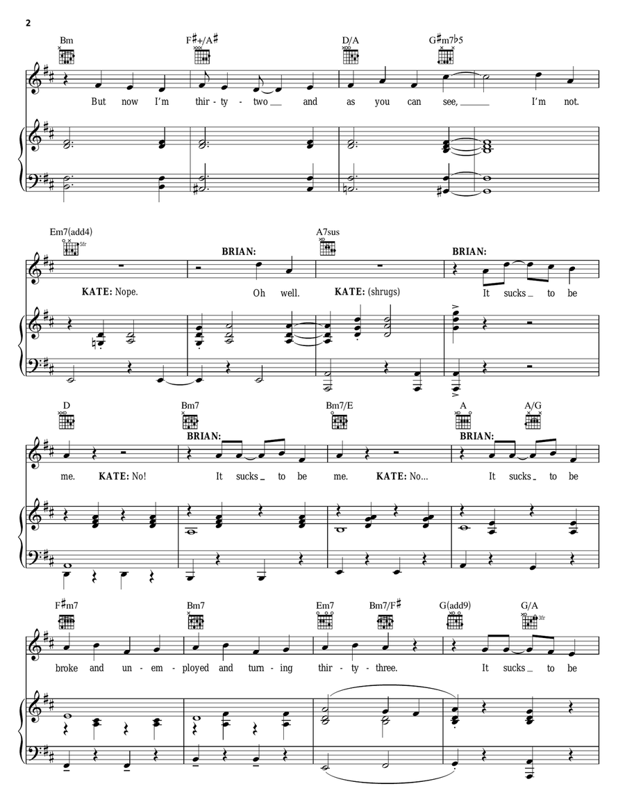 It Sucks To Be Me (from Avenue Q) Piano, Vocal scores gallery preview page 2