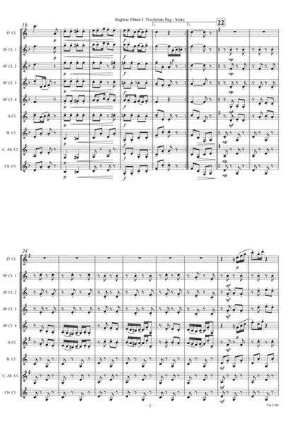 Ragtime Album by Scott Joplin (Clarinet Choir/Octet) image number null