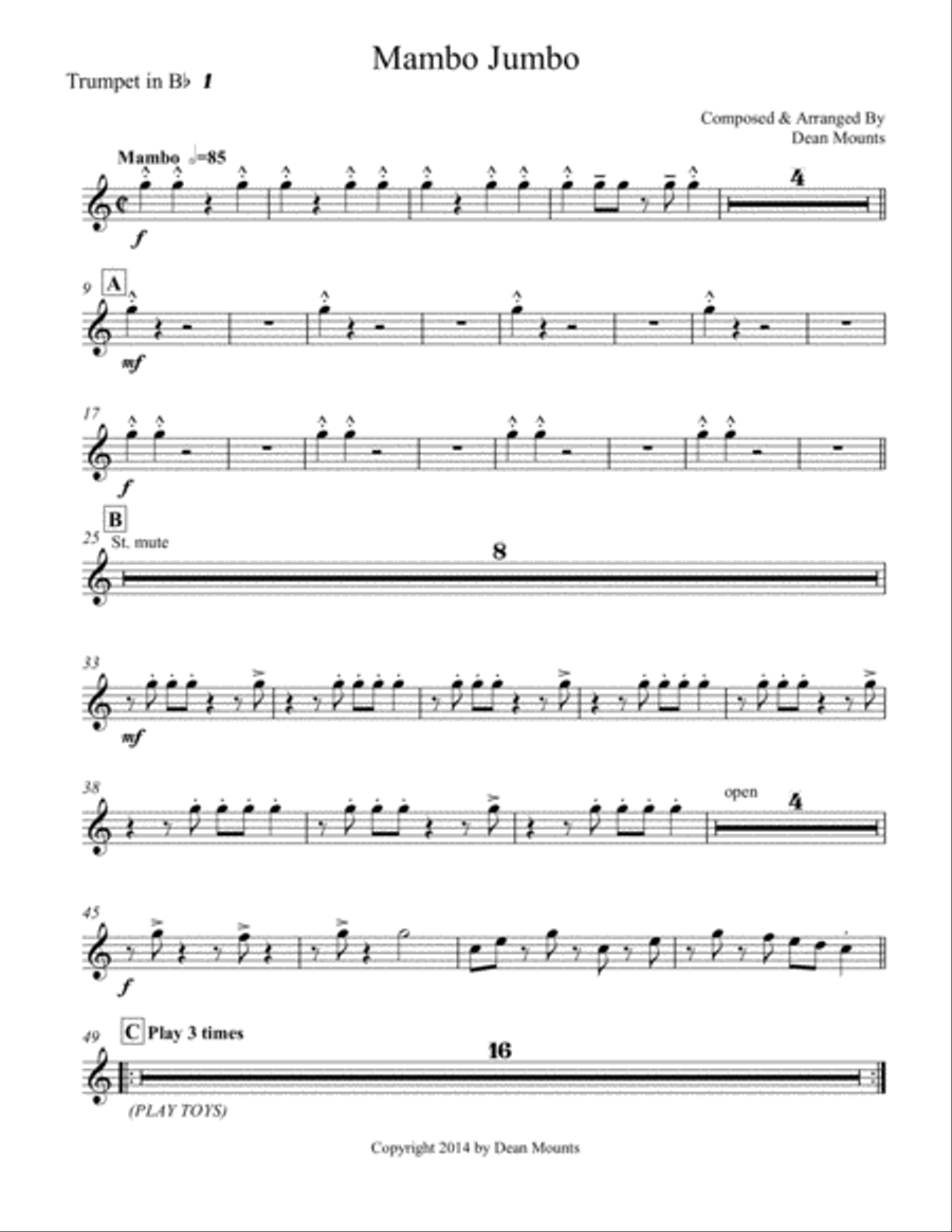 Mambo Jumbo Jazz Ensemble scores gallery preview page 5
