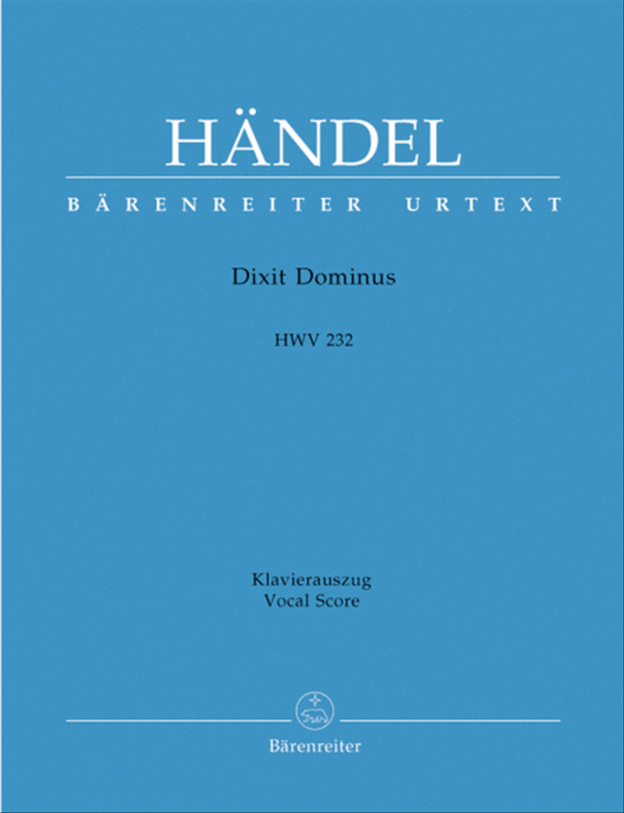 Dixit Dominus HWV 232 (Psalm 109) SSATB scores gallery preview page 1