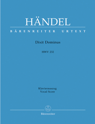 Book cover for Dixit Dominus HWV 232 (Psalm 109)