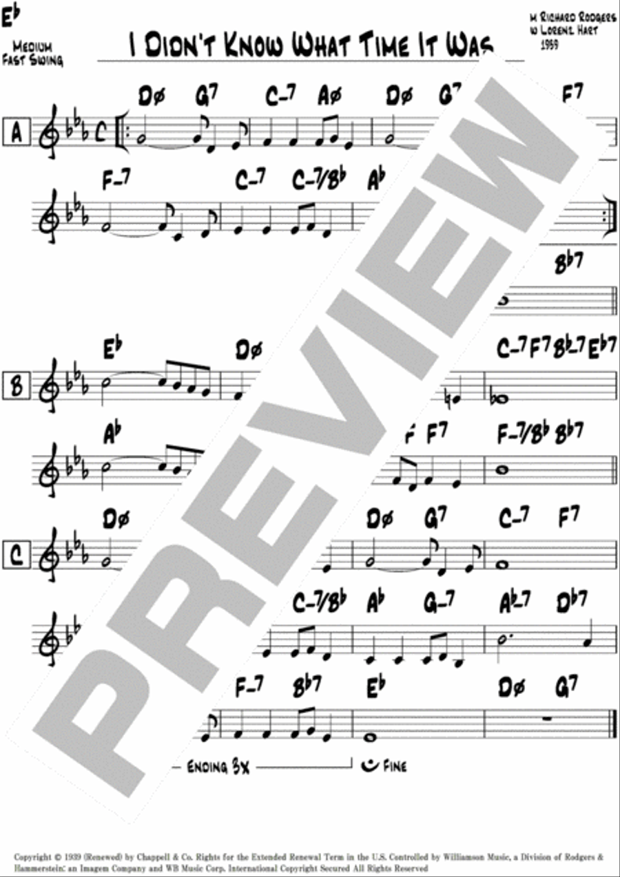 I Didn't Know What Time It Was Piano scores gallery preview page 4