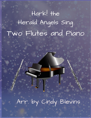 Book cover for Hark! the Herald Angels Sing, Two Flutes and Piano