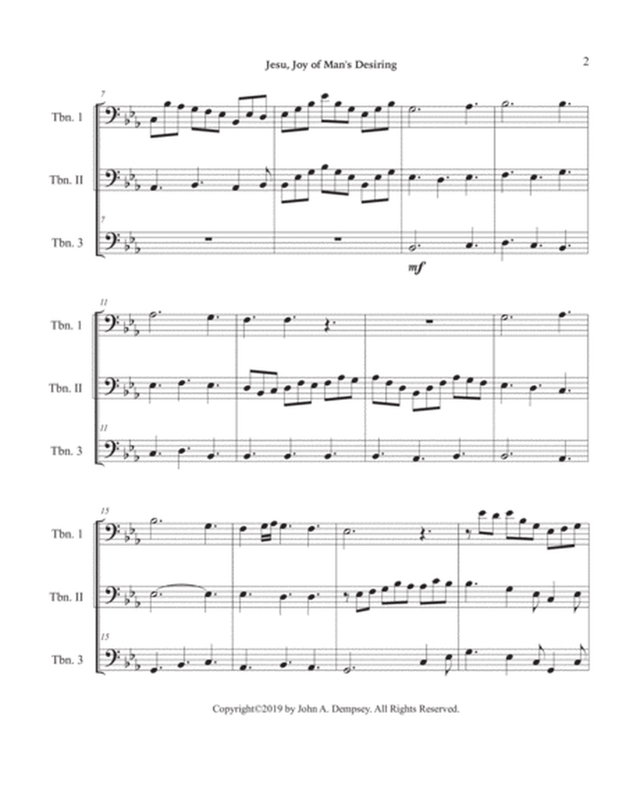 Jesu, Joy of Man's Desiring (Trombone Trio) image number null