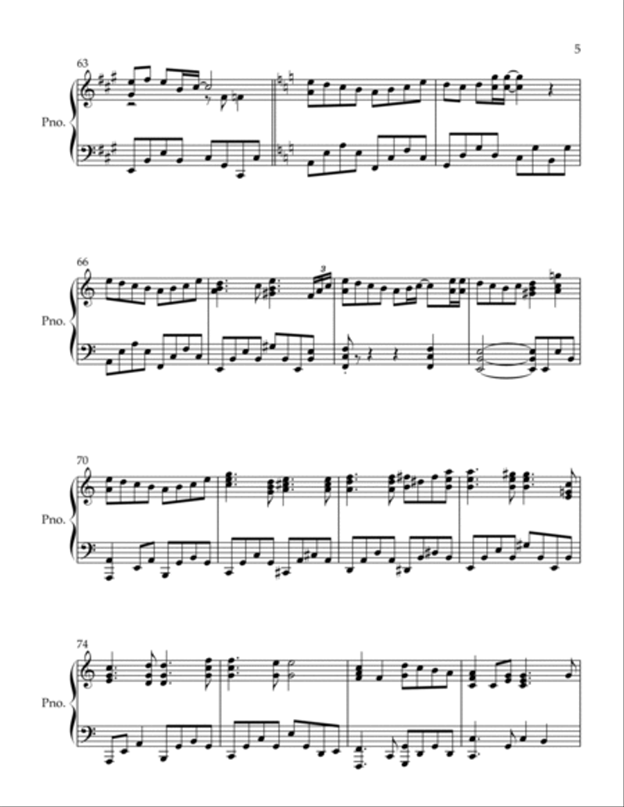 Shinzouo Sasageyo Piano Solo scores gallery preview page 5